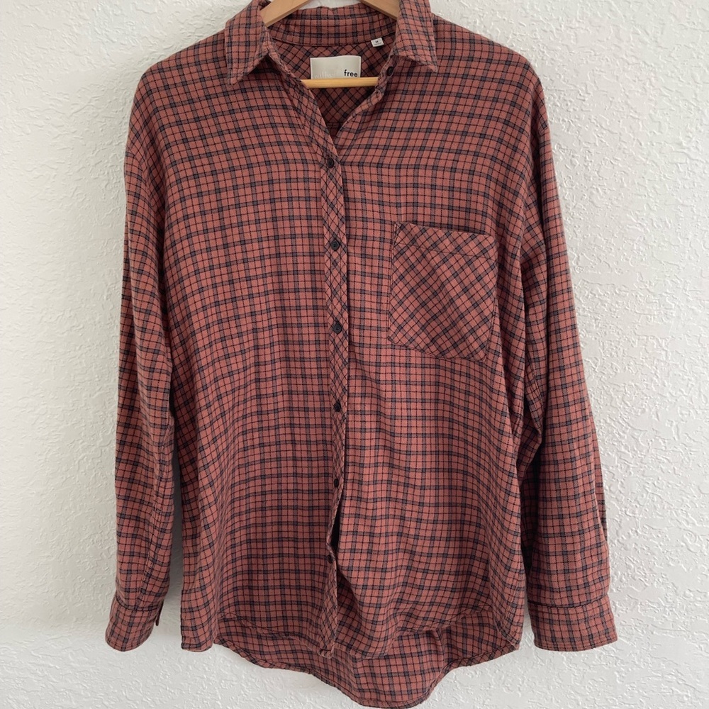 Wilfred Free Daphne Plaid Button Front Shirt - image 5